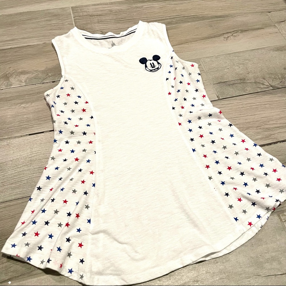 Disney Parks Red White & Blue Fit & Flare Tank SzM